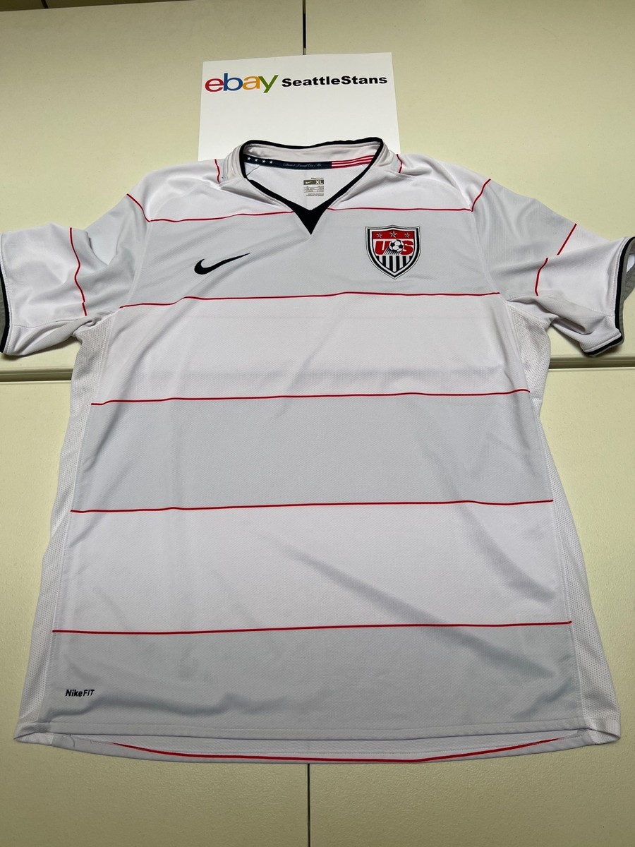 Nike USA Soccer Home Jersey USMNT 2008/2009 Size XL White | eBay