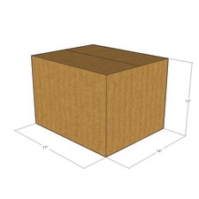 20 17x14x12 Kraft Brown Corrugated Shipping Boxes 32 ECT Single-Wall New