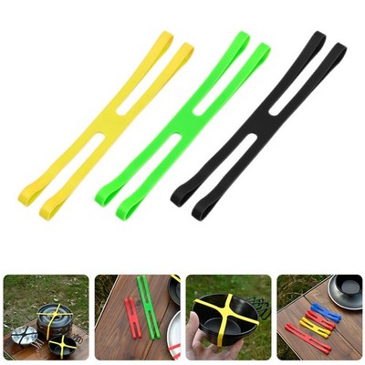 6 Pcs Gummizüge Elastische Bento-gurte -Zubehör Farbige Gummibänder