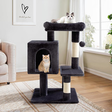29 Inches Cat Tree Tower/Plush Perches Platform/Condo/House/Sisal Scratching Pos