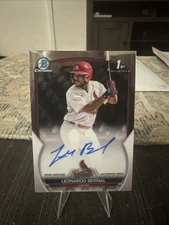 Leonardo Bernal 2023 Bowman Chrome 1st Base Auto Autograph Prospect