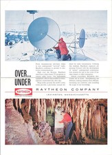 Raytheon 1961 Vintage 2pg Print Ad Over Under Electronics
