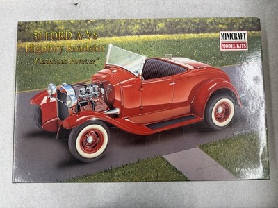Minicraft '31 Ford A-V8 Highboy Roadster ''Flatheads Forever'' Model Kit 1/16 New