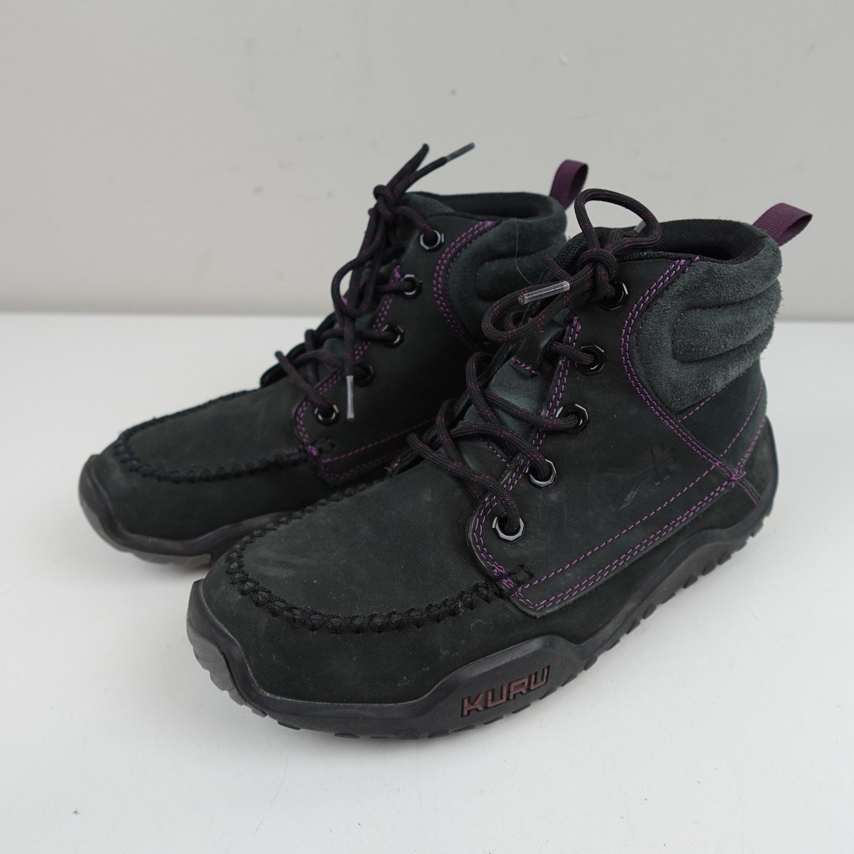 Kuru Boots Shoes Womens Size Black Purple Lace Up Outdoor
