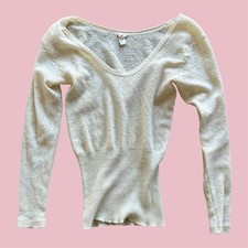 Vintage 60s Pointelle Thermal Long Sleeve Formaid Size xs Small 1960s