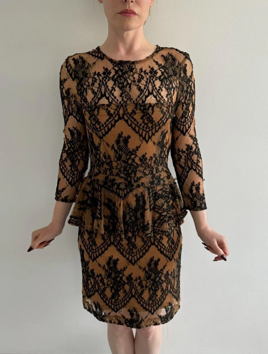 knee length dresses for ladies Navy Embellished High Neck Long Sleeve A Line Gown main image 0