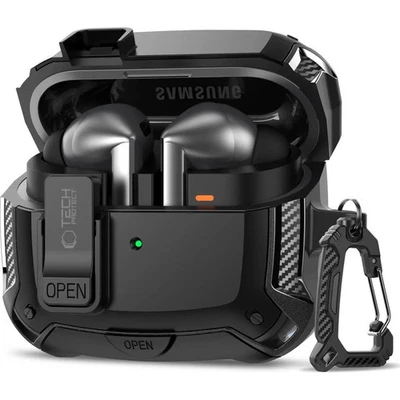 Schutzhülle für Galaxy Buds 3 / 3 Pro / 3 FE Tech-Protect Case Cover Schwarz