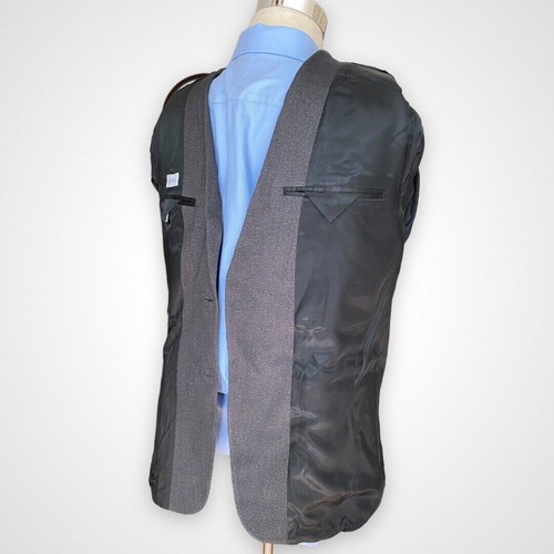 Chaps Mens Size 52 Blazer Sport Coat Gray Casual Career Jacket - Picture 14 of 14