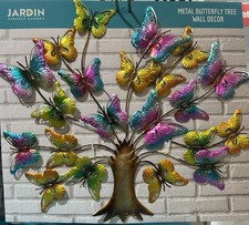 Decoration Metal Butterflies Tree Butterfly Wall Art Hanging Outdoor Garden UK