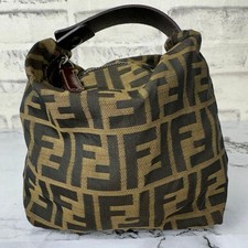 Fendi Zucca Mini Pouch Borsa Accessori Pelle Tela Vintage Autentica Rara