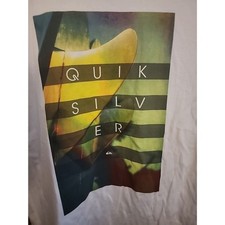 Quiksilver The Original Boardshort Company Graphic Logo Tee T-Shirt Sz M A37