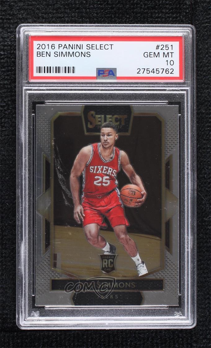 2016-17 Panini Select Courtside Ben Simmons #251 PSA 10 GEM MT Rookie RC 19x5