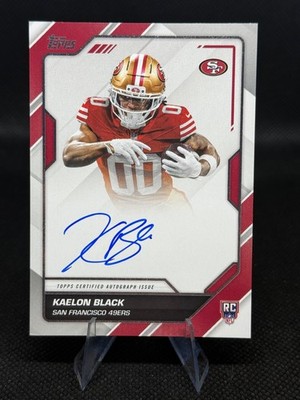 2026 Topps Flagship Kaelon Black  RC Color Match First Signatures Auto - 49er
