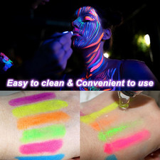 Glow in The Dark Face Body Paint, Glow In The Dark Under UV Black Light Sticks M