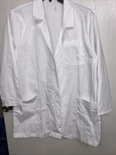 Medical White Unisex Lab Coat Men or Women SIZE LGE NEW All Heart