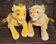 Disney The Lion King Simba  Nala Plushies, 13 inches Both 