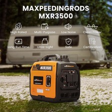 3KW Inverter Generator Petrol Portable Quiet 230V Backup Power Home Camping 3.3