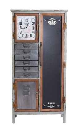 Loft Kommode Fabrik Schrank Regalschrank Industrie Möbel Schubladenschrank Retro