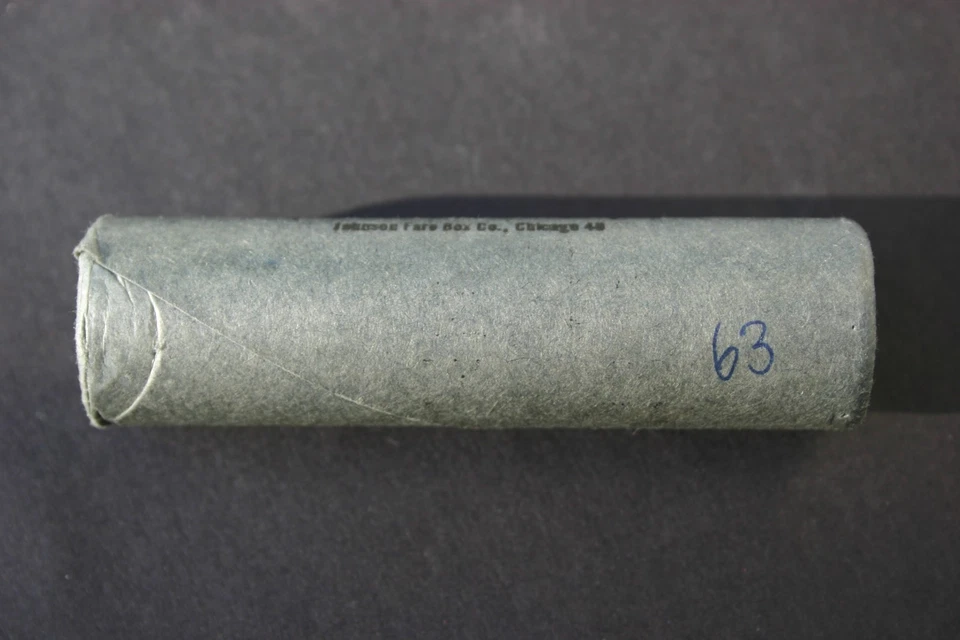 1963 D JEFFERSON NICKEL ORIGINAL BANK WRAP ROLL Federal Reserve OBW 5 CENTS ROLL - Image 4 of 4
