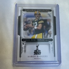 2025 Panini National Treasures NFL Super Bowl Immortality Aaron Rodgers 51/99