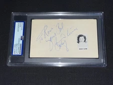 Patsy Cline Signed Vintage 3x5 Index Card PSA Slabbed Pop Country Music Singer