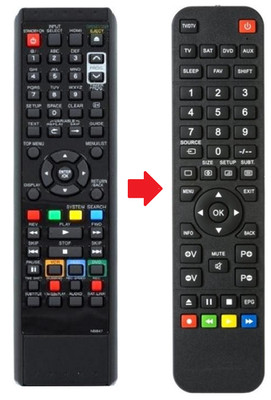 Ersatz Fernbedienung für Funai Videorecorder TD6D-M101 | WL6D-M102