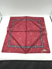Authentic Gucci Horseshoe Handkerchief Bandana Red Cotton 42x42cm from Japan