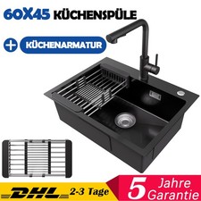 Küchenspüle Edelstahl Einbauspüle mit Abtr...