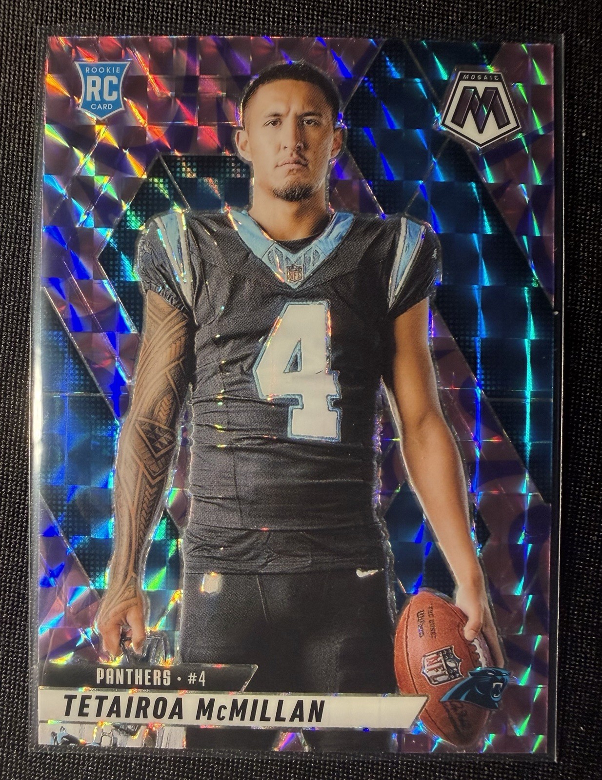 2025 Mosaic Tetairoa McMillan Variations Reactive Purple Prizm RC #274 Panthers