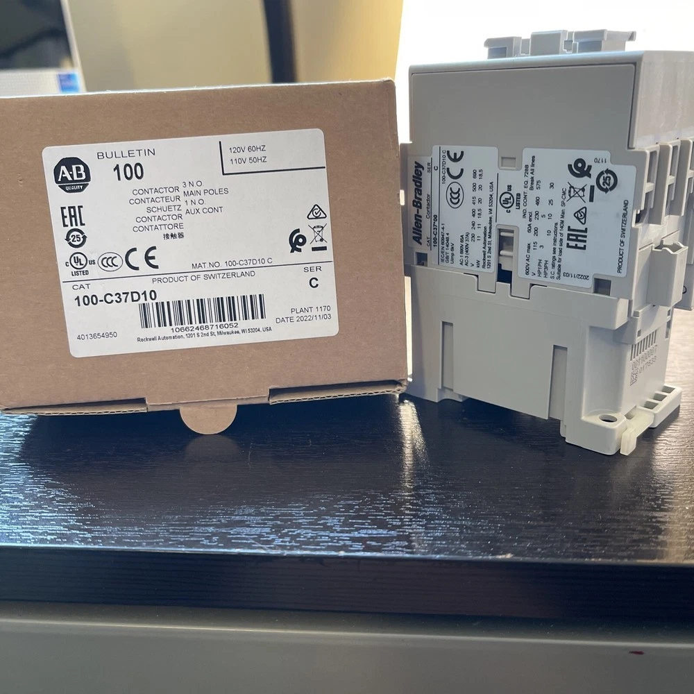 1PC Allen Bradley 100-C37D10. CONTACTOR. 110-120VAC NEW 646826320320 - thumbnail 2