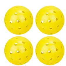 Sports Indoor Outdoor Play Pickleball 40 Hole, 4 Pack Yellow