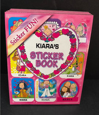 Personalized Name KIARA STICKER BOOK Stick W/Us Girls Funky Groovy Stickers