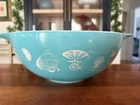 Rare Pyrex Hot Air Balloons Cinderella Dip Mixing Bowl #444 4 Quarts Turquoise