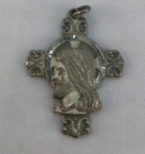 RARO! Colgante de plata de ley 925 original de colección firmado Mayward Jesus - Imagen 2 de 4