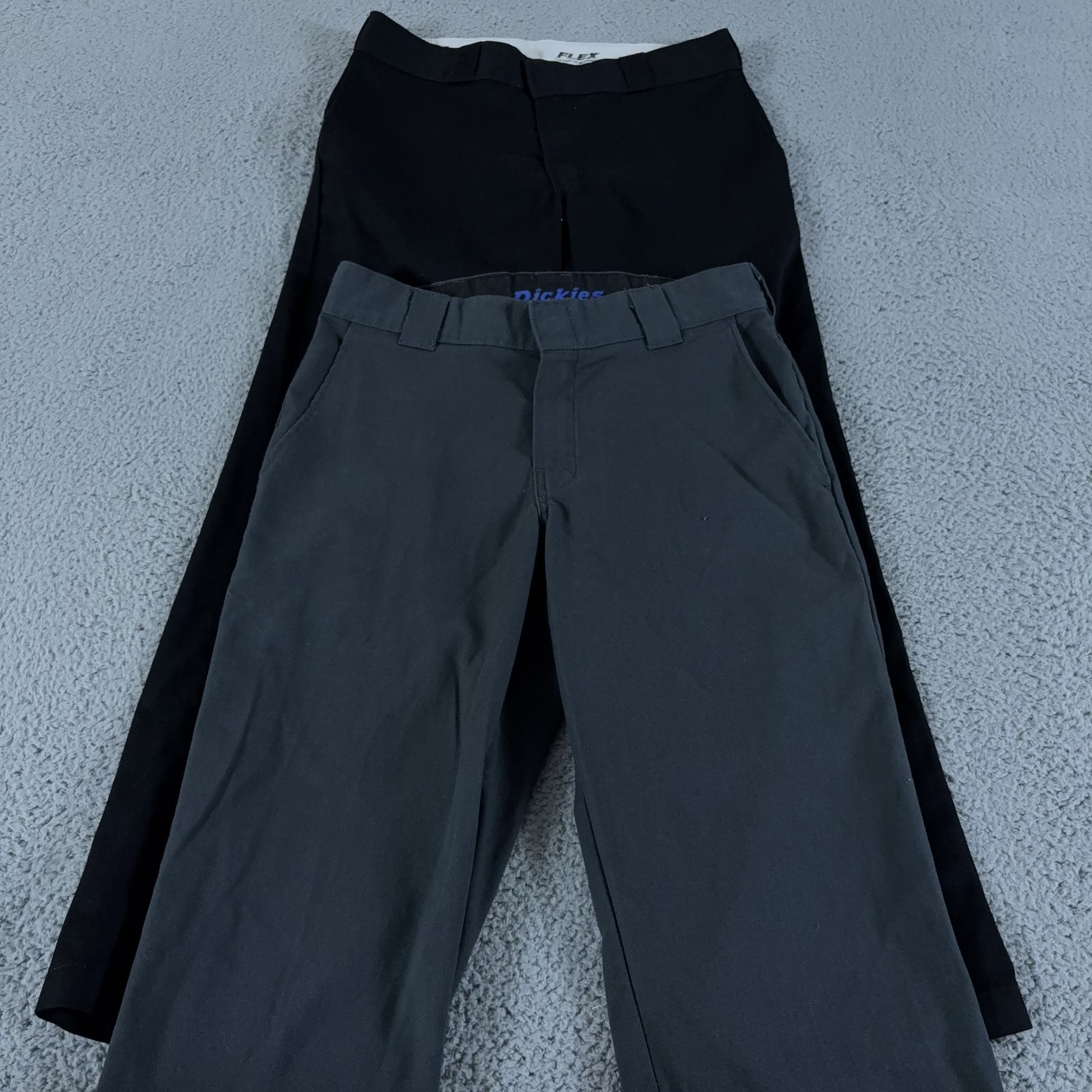 LOT OF 2 Dickies Pants Mens 30x30 Black Straight 874 Regular Fit Flex Workwear