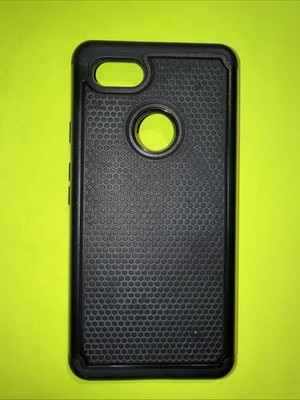 Google Pixel 3a XL Case  Carbon Black Hard Rubberized Textured