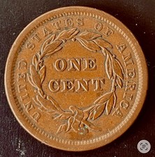 Circulated XF 40 Graded Braided Hair Large Cents (1839-1857) for