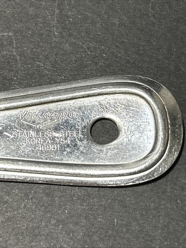 2 cucchiai vintage Vollrath 46985 & 46981 acciaio inox 15 cucchiai da cucina 3/4" cucchiaio a fessura - Foto 5 di 8