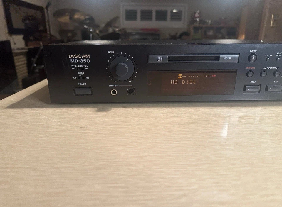 Minidisco TASCAM MD-350 MDLP [Negro] *TOTALMENTE REPARADO + Control remoto nuevo Foto 4 de 4