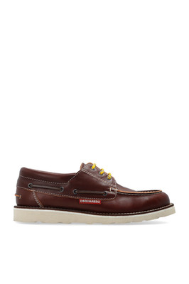 DSQUARED2 Explorer Brown Leather Sneakers New And Authentic
