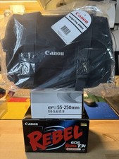Brand New CANON EOS Rebel T3i DSLR Kit Camera EF-S 18-55mm 55-250mm Lens  Bag