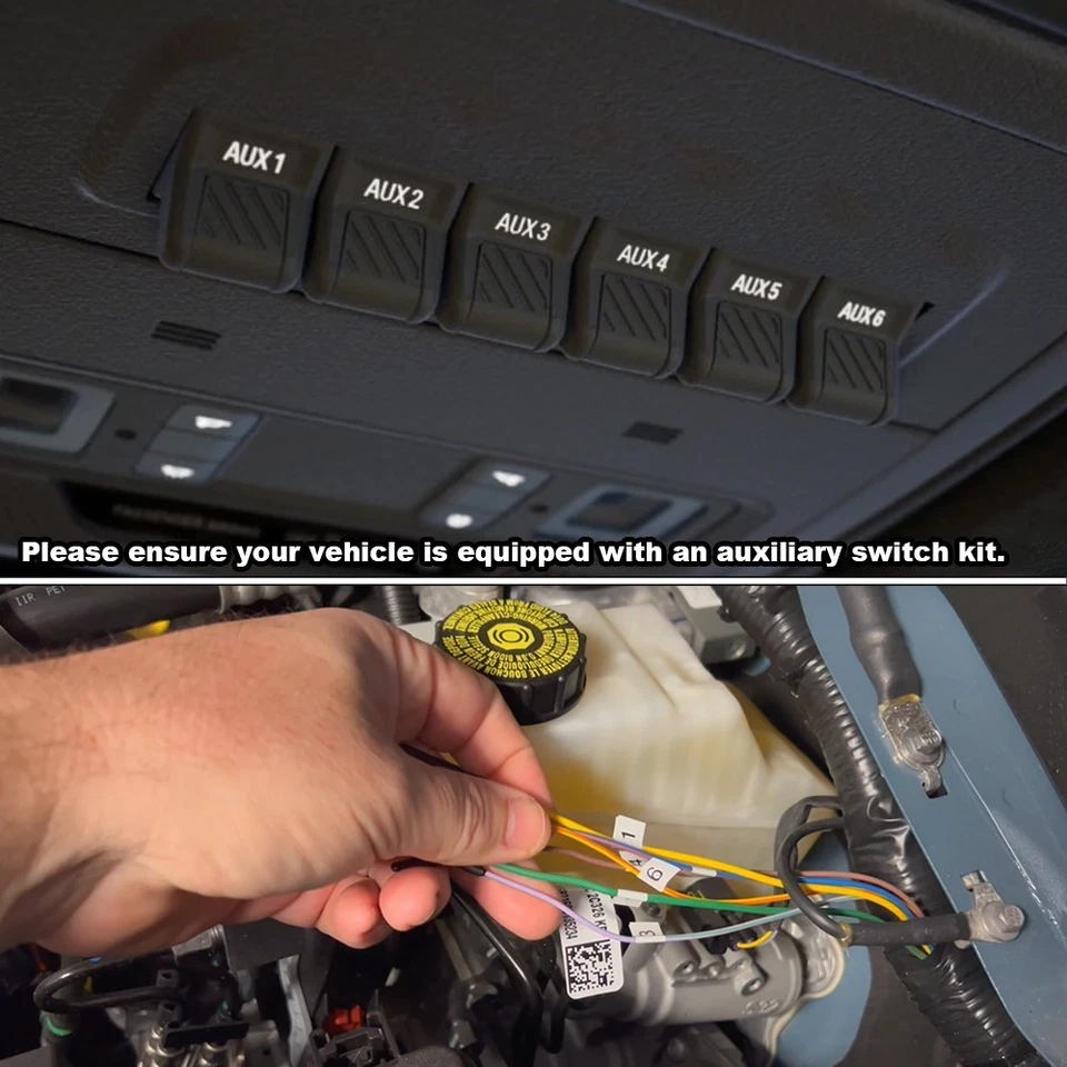 36W 4 inch A-Pillar LED Work Lights w/Bracket Wire Harness For Ford Bronco 2021- - Image 4 of 4