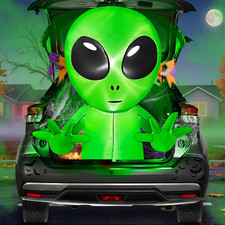 3 Ft Halloween Inflatable Alien Trunk or Treat Car Decoration