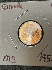 🇨🇦​ CANADA 1957 1 CENT UNCIRCULATED  Lustre