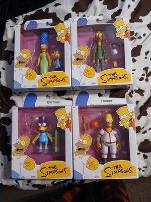 #ad The Simpsons Jakks Pacific 5 inch Bartman Marge And Maggie Homer And Lenny. $44.99