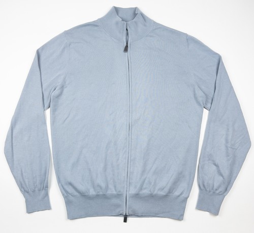 Canali Full Zip Pullover Herren 48 Hellblau Full Zip Italy Langarm Strickjacke - Bild 2 von 13