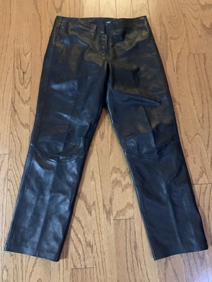 Wilsons Leather Maxima Pants Women's Size 12 Biker Mid Rise Black