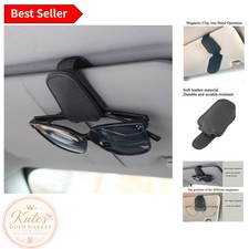 Stylish Sunglasses Holder with Magnetic Design for Secure Car Visor Organization