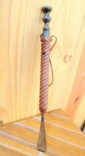 Antique Style Brass Wood Shoe Horn Long Handle Shoe Dressing Helper Item