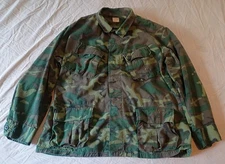 1969 ERDL US Army Tropical Combat Jacket Vietnam War SZ Large Short 5th Pattern